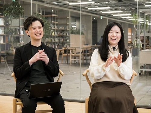 左:新林英二 索尼音乐解决方案公司(SMS)知识产权业务推进部 右:马雪潼,索尼集团公司 业务发展办公室