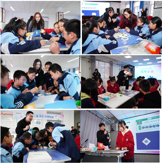 大学生志愿者开展音乐创意机器人课程教学