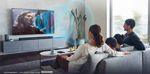 HT-A7000搭配索尼BRAVIA电视，实现中置声场同步模式