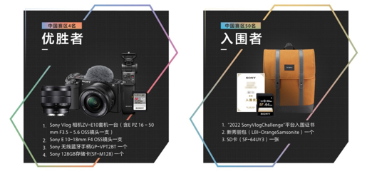 优胜者及入围者奖品