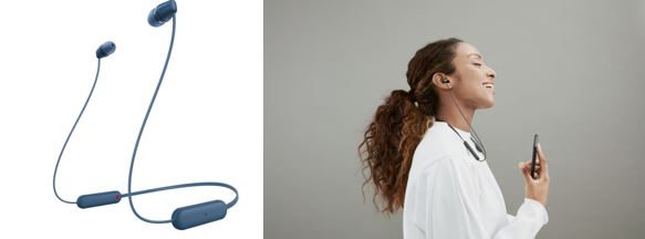 索尼长续航颈挂式无线耳机 WI-C100